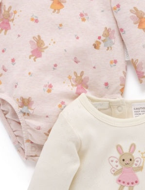 2 Pk Bodysuit - Little Fairies Print
