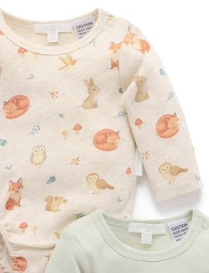 2 Pk Bodysuit - Woodland Print
