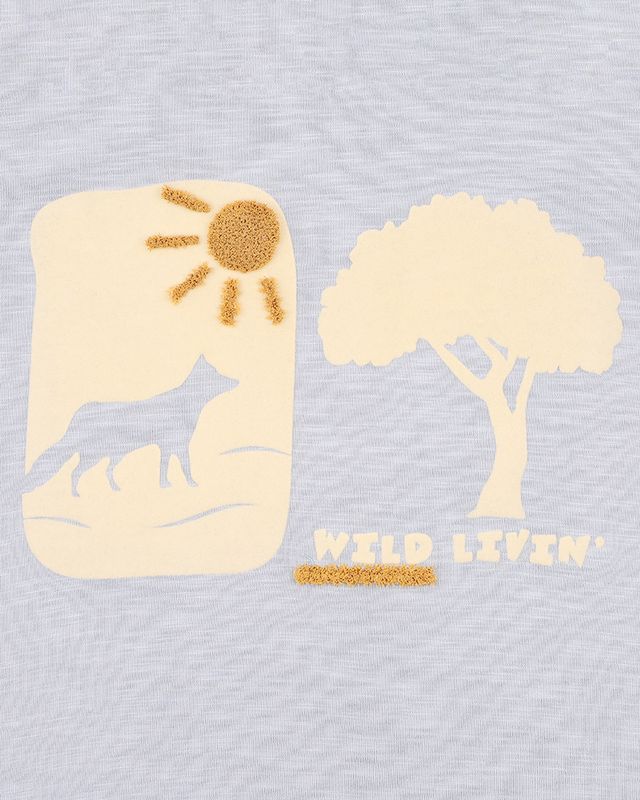 Born To Be Wild Tee - Chalk Blue