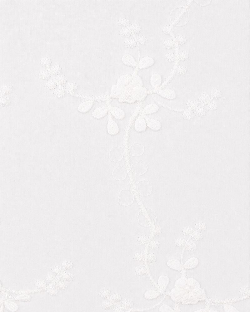 3D Floral Emb Romper - Ivory
