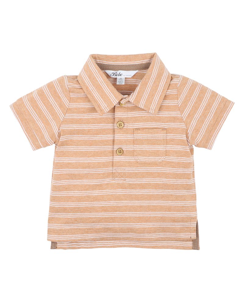 Finley Polo - Rust Marl Stripe
