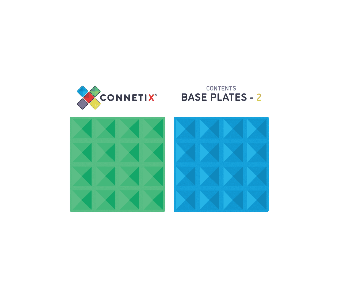 2 Pce Rainbow Base Plate Pack - Blue & Green