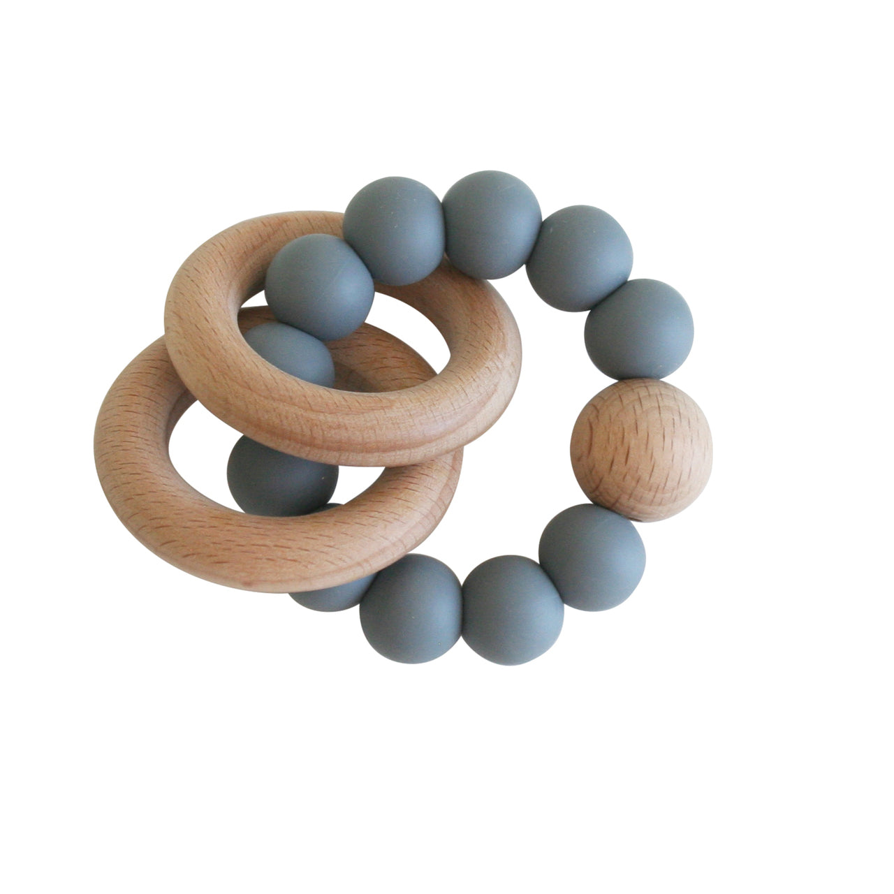 Beechwood Teething Ring Set - Storm Grey