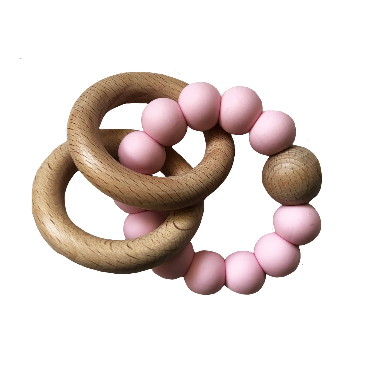 Beechwood Teething Ring Set - ROSEWATER