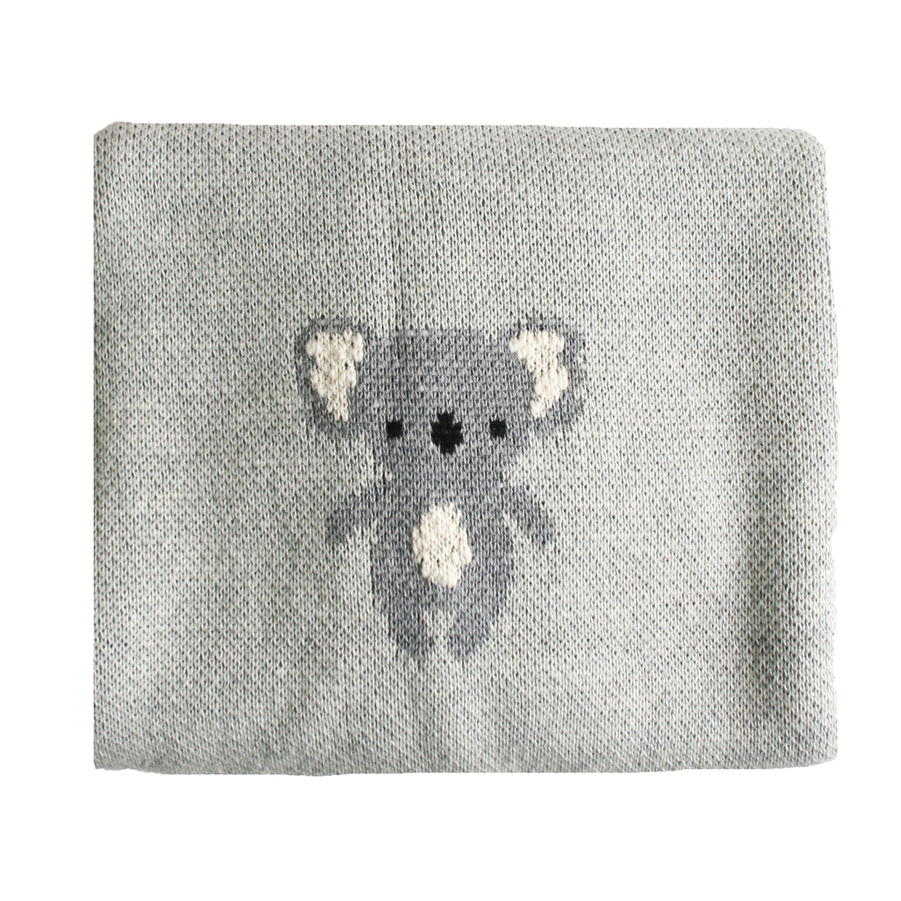 Koala Organic Cotton Baby Blanket - Grey