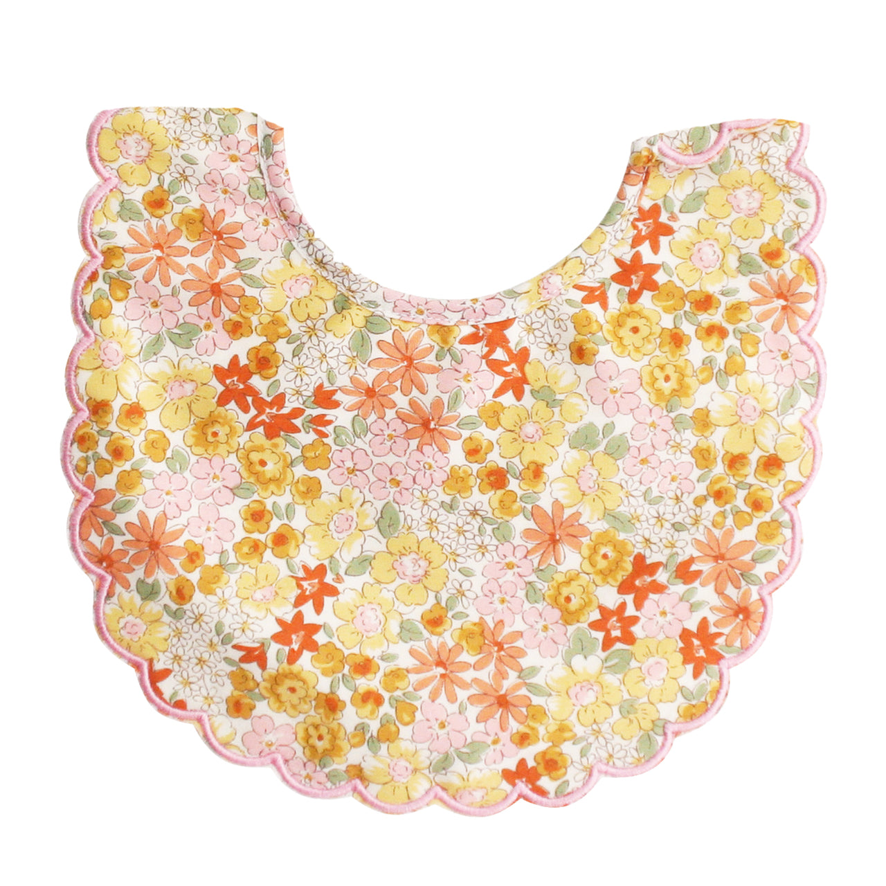 Scallop Edge Bib - Sweet Marigold