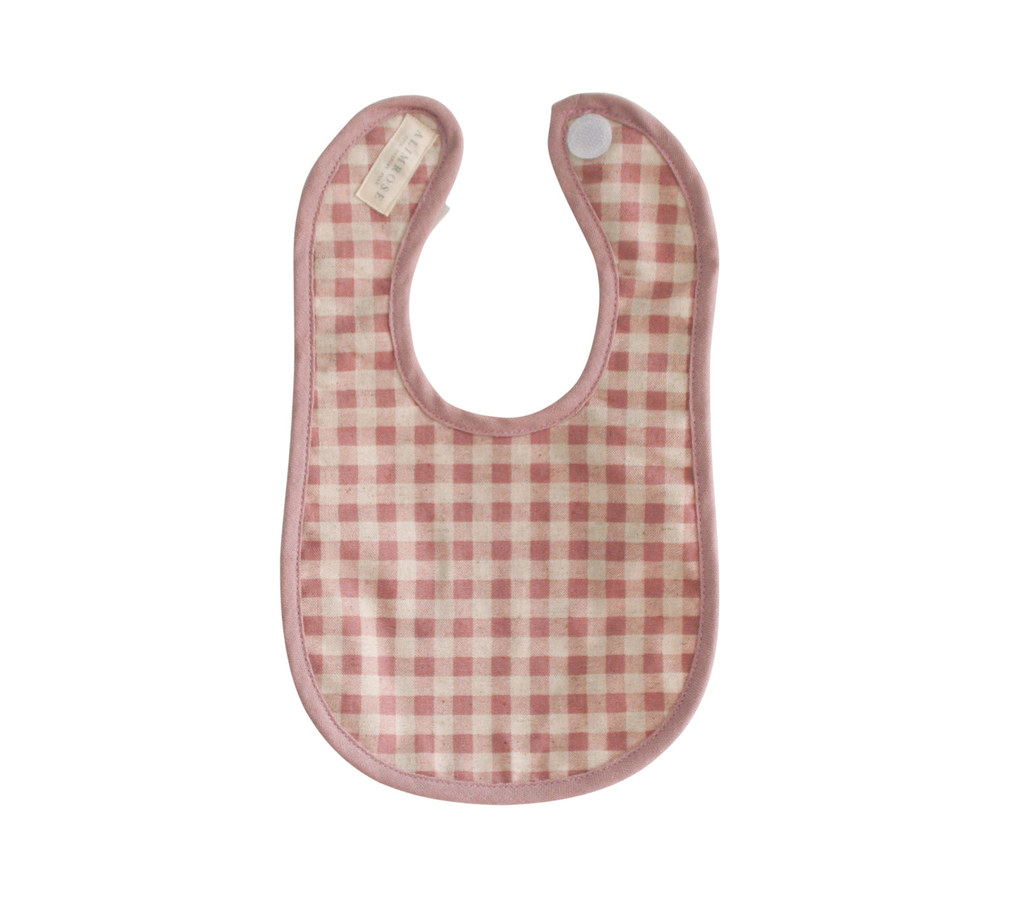 Linen Bib - Rose Check