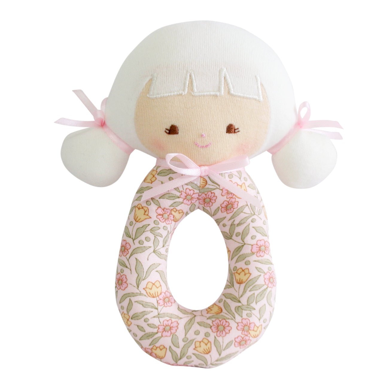 Audrey Grab Rattle - 16cm Blossom Lily Pink