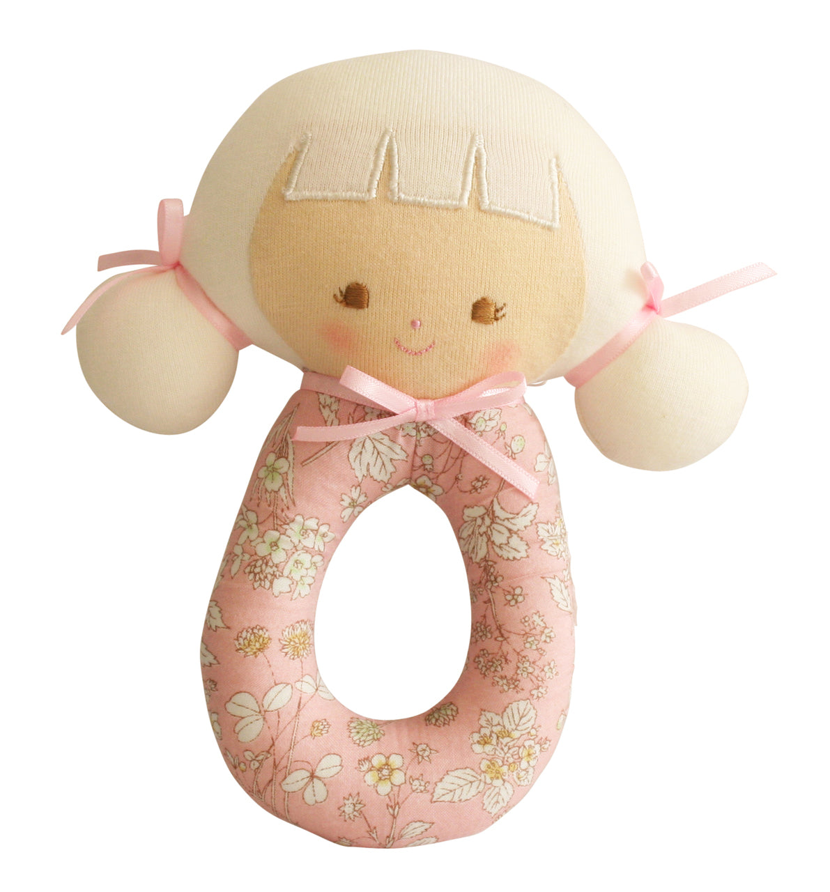 Audrey Grab Rattle - 16cm Pink Blossom
