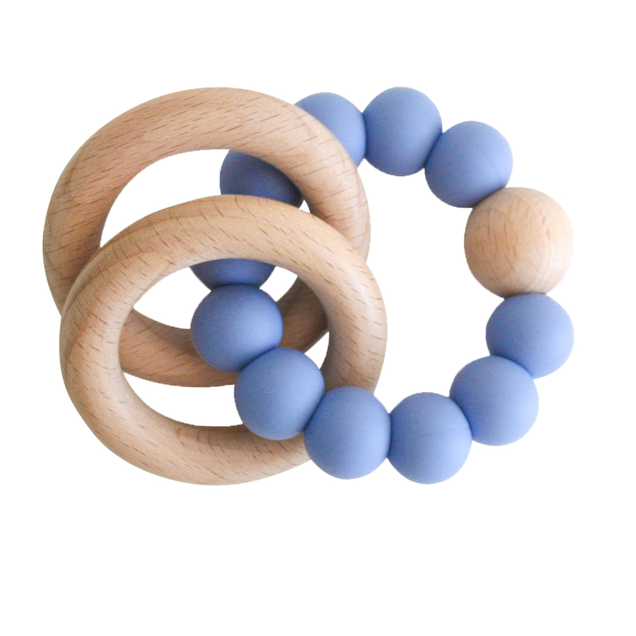 Beechwood Teething Ring Set - Blue