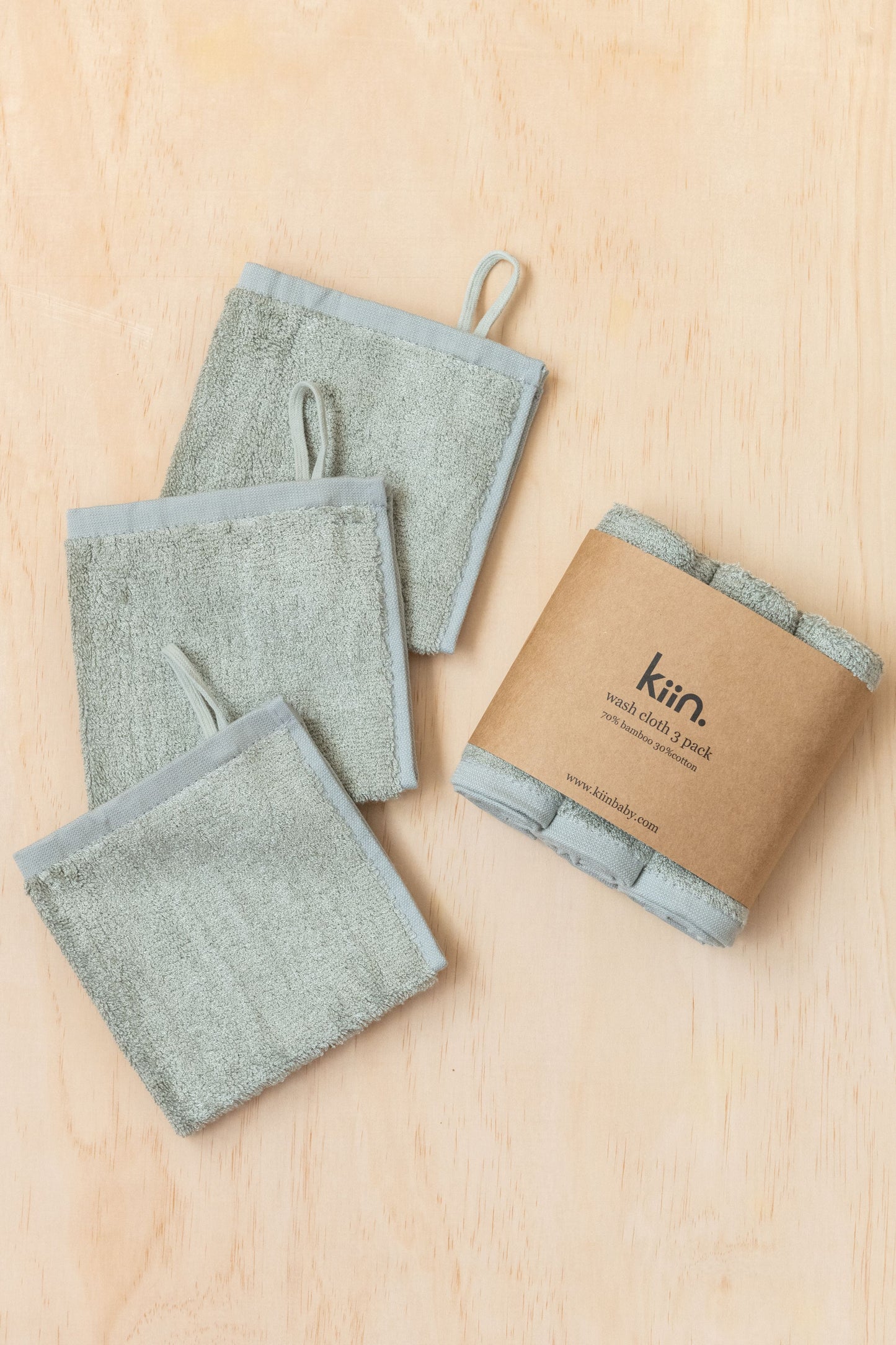 Wash Cloth 3pk - Sage