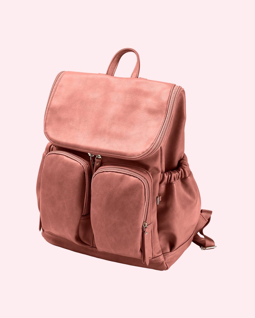 Signature Nappy Backpack - Dusty Rose Vegan Leather