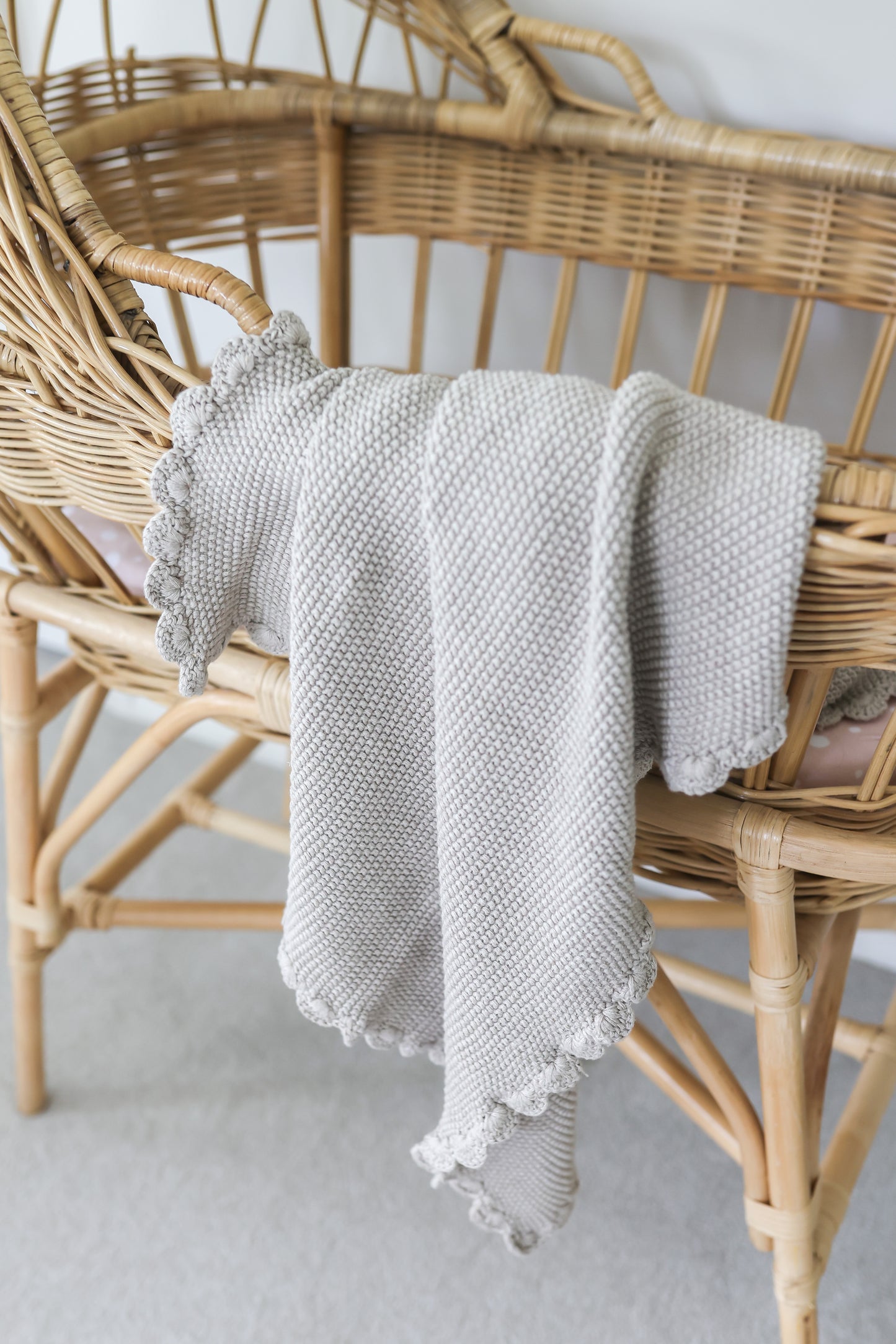 Blanket Mini Moss Stitch - Latte