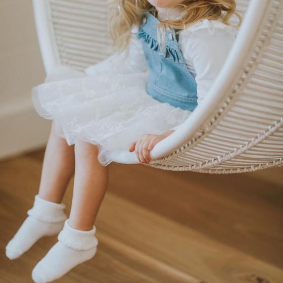 Bebe - Drop Needle Socks - Cloud