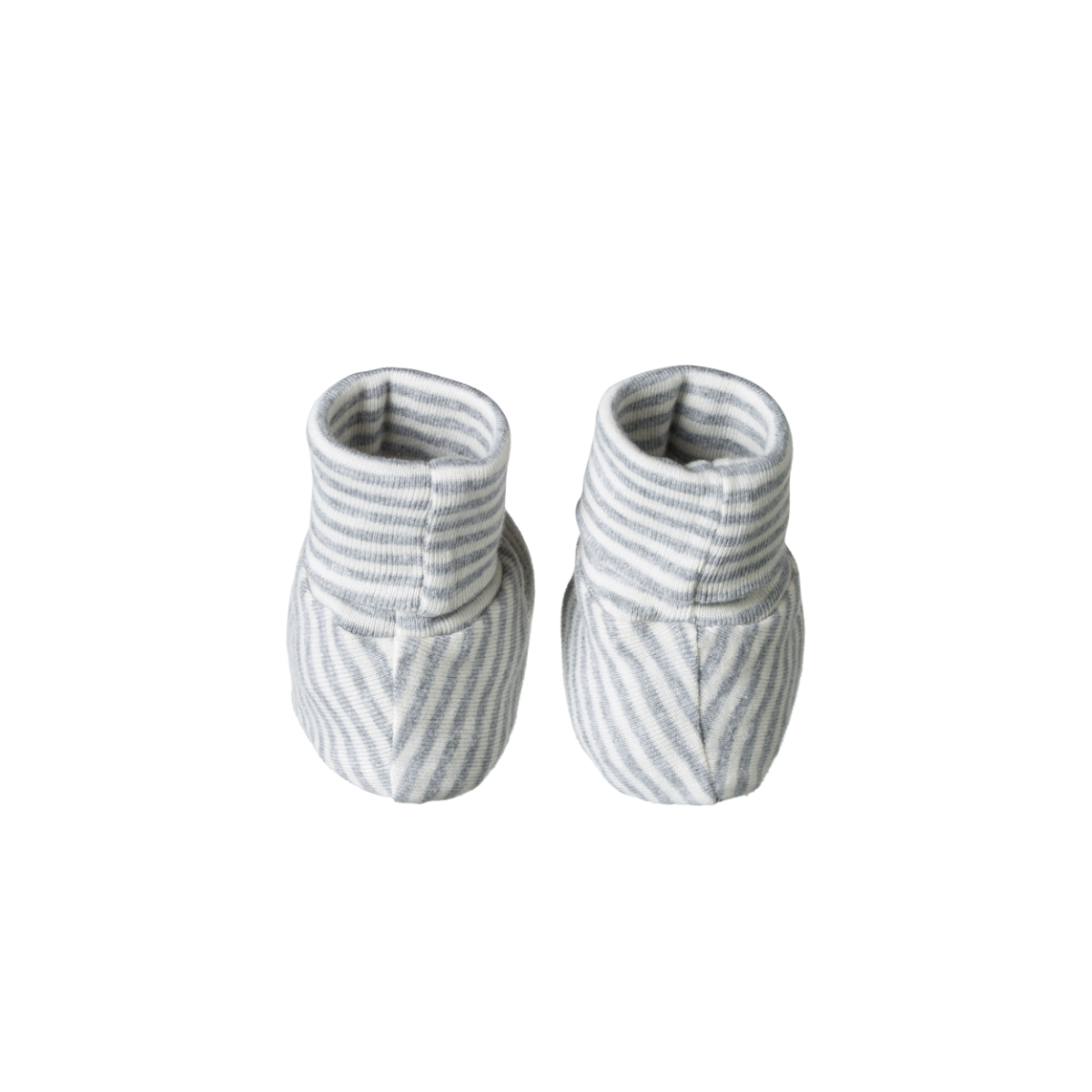 Nature Baby Booties - Grey Marl Stripe