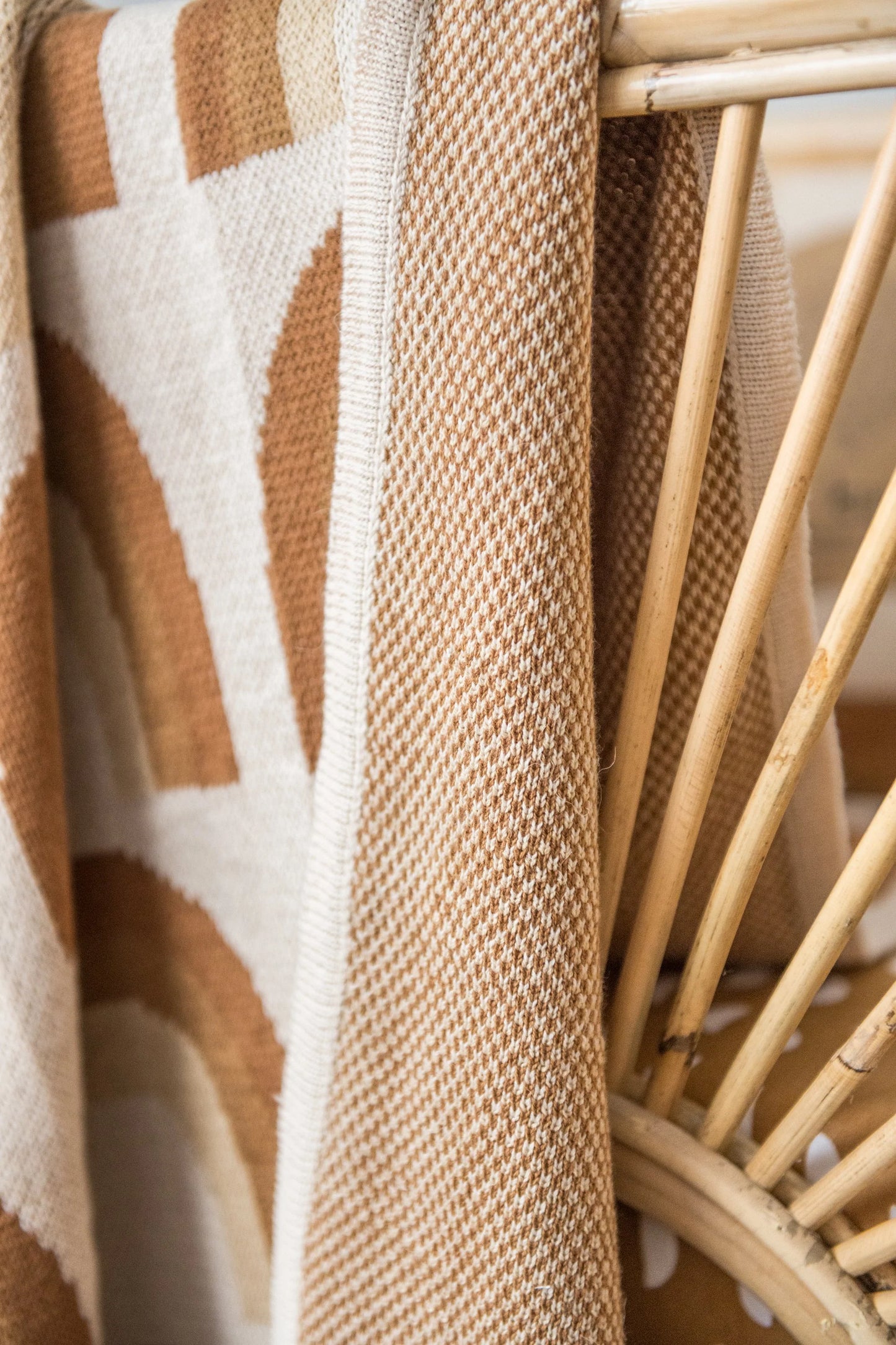 Knitted Rainbow Blanket