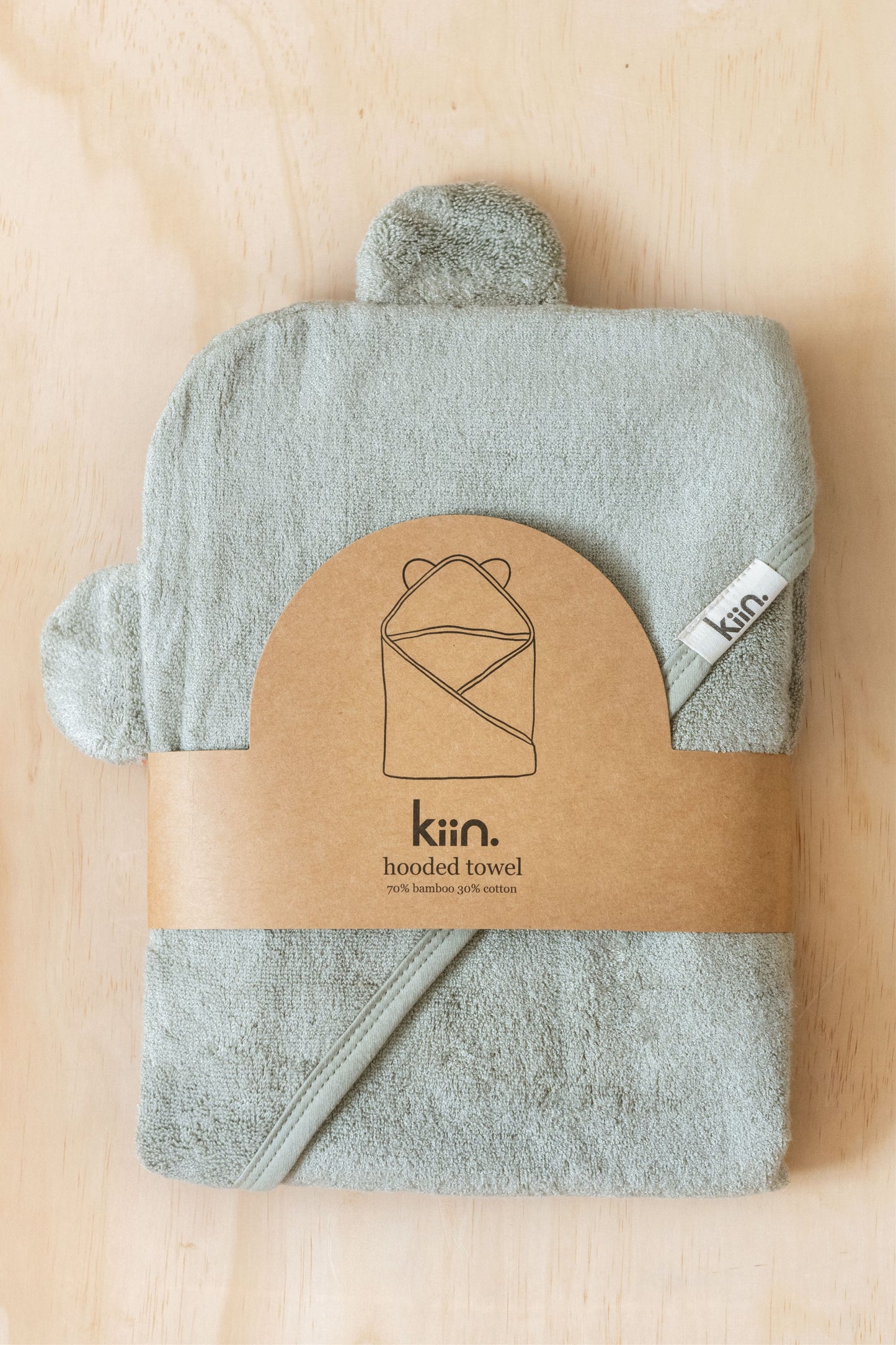 Hooded Towel - Sage