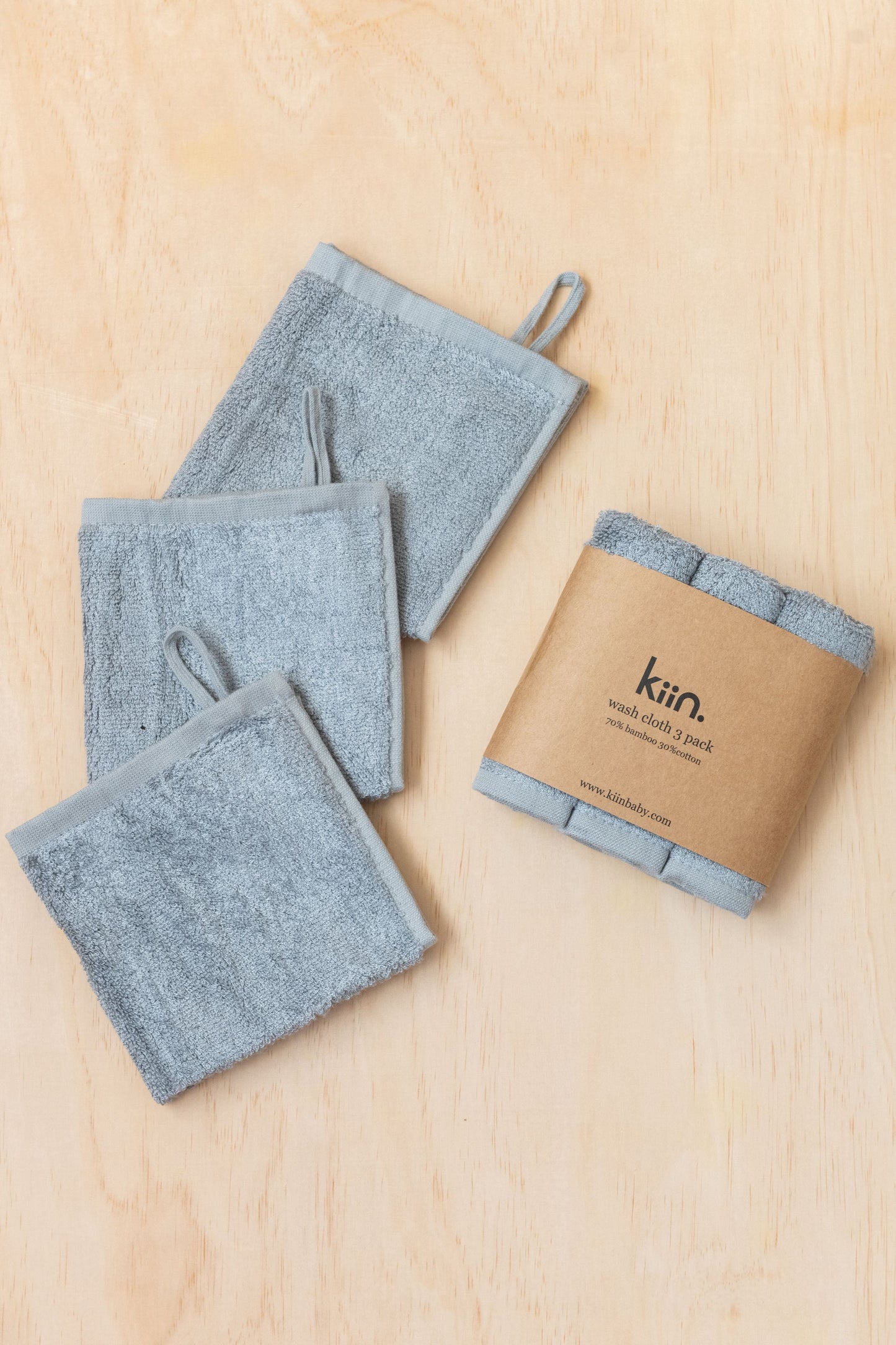 Wash Cloth 3pk - Dusky Blue