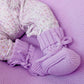 Knitted Baby Booties - Lilac 0-6M