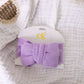 Oversized Knit Top Knot - Lilac