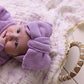 Oversized Knit Top Knot - Lilac