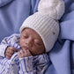 Baby Knit Beanie - Snow 0-6M