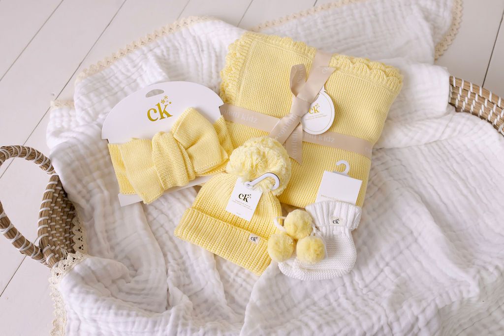 Baby Knit Beanie - Buttercream 0-6M
