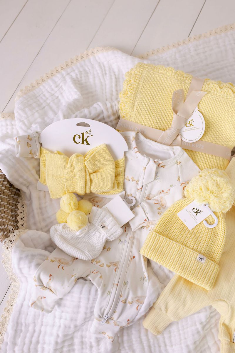 Baby Knit Beanie - Buttercream 0-6M