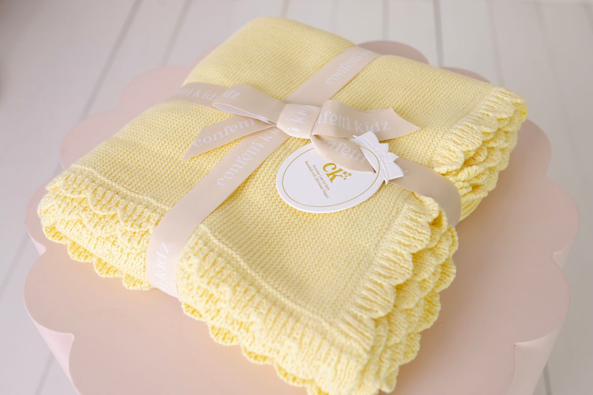 Heritage Knit Blanket - Buttercream
