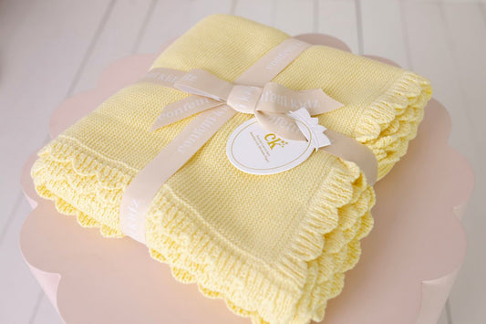 Heritage Knit Blanket - Buttercream