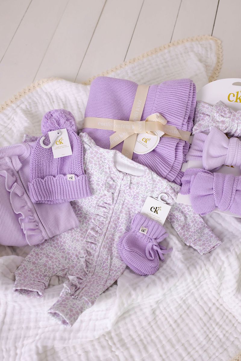 Lilac Waffle Zipsuit