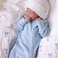 Ribb Zipsuit - Baby Blue