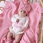 Frilly Knit Blanket - Cotton Candy