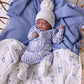 Heritage Knit Blanket - Cloud Blue