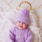 Baby Knit Beanie - Lilac 0-6M