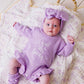 "Isn't She Lovely" Knit Romper - Lilac (NB)