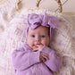 "Isn't She Lovely" Knit Romper - Lilac (NB)