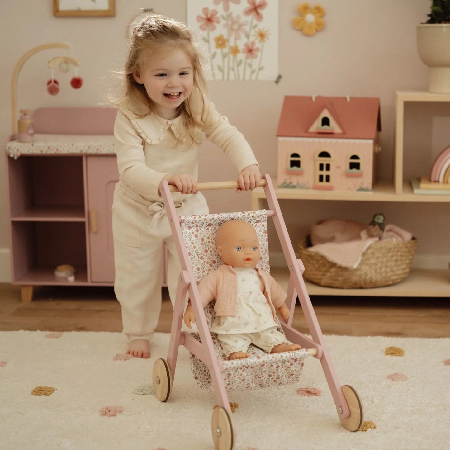 Little Dutch Doll Stroller - Pink