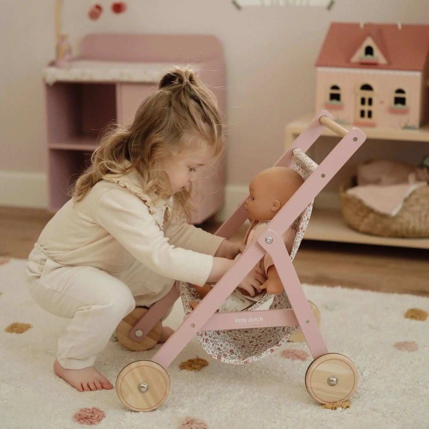 Little Dutch Doll Stroller - Pink