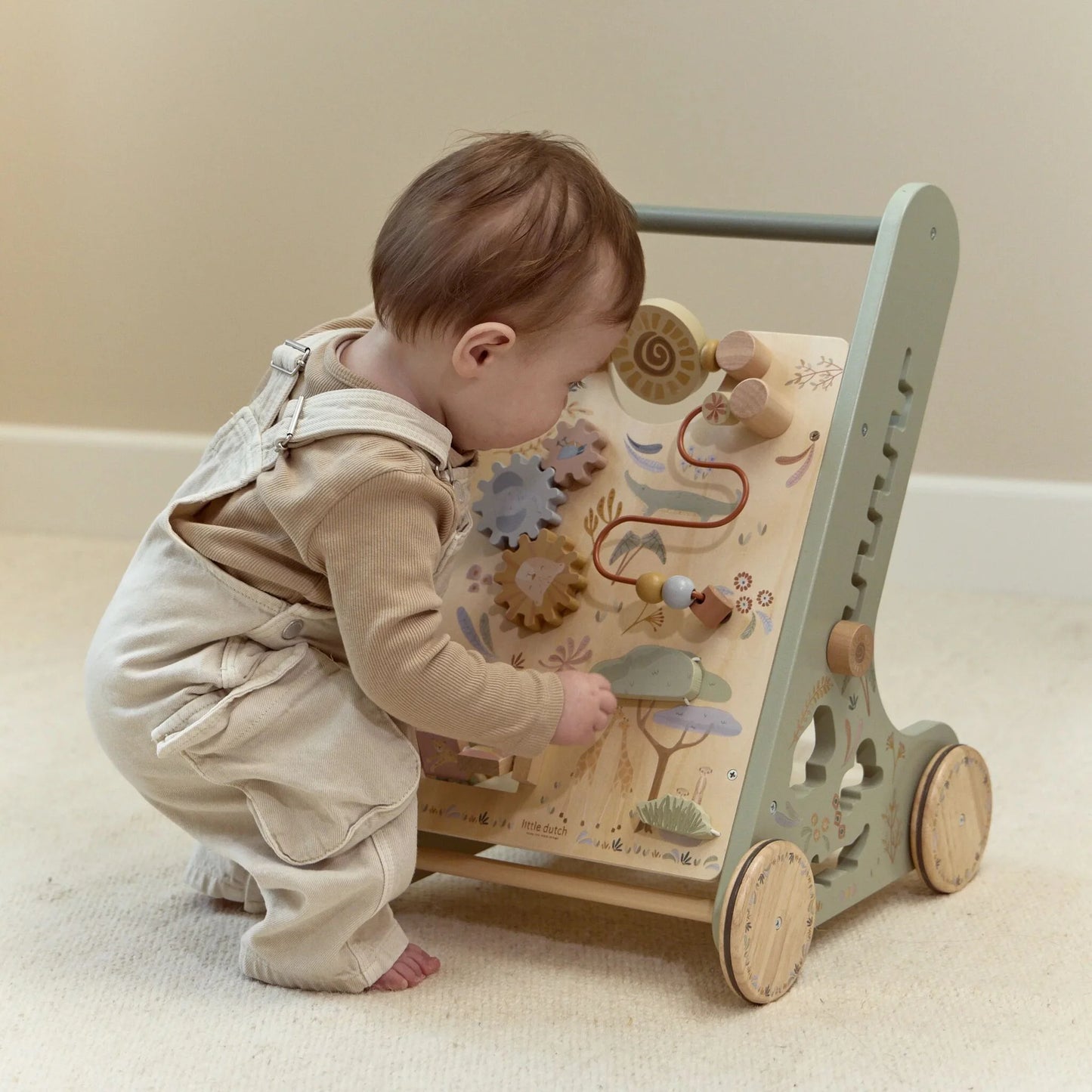 Little Dutch Safari Wooden Baby Activity Walker