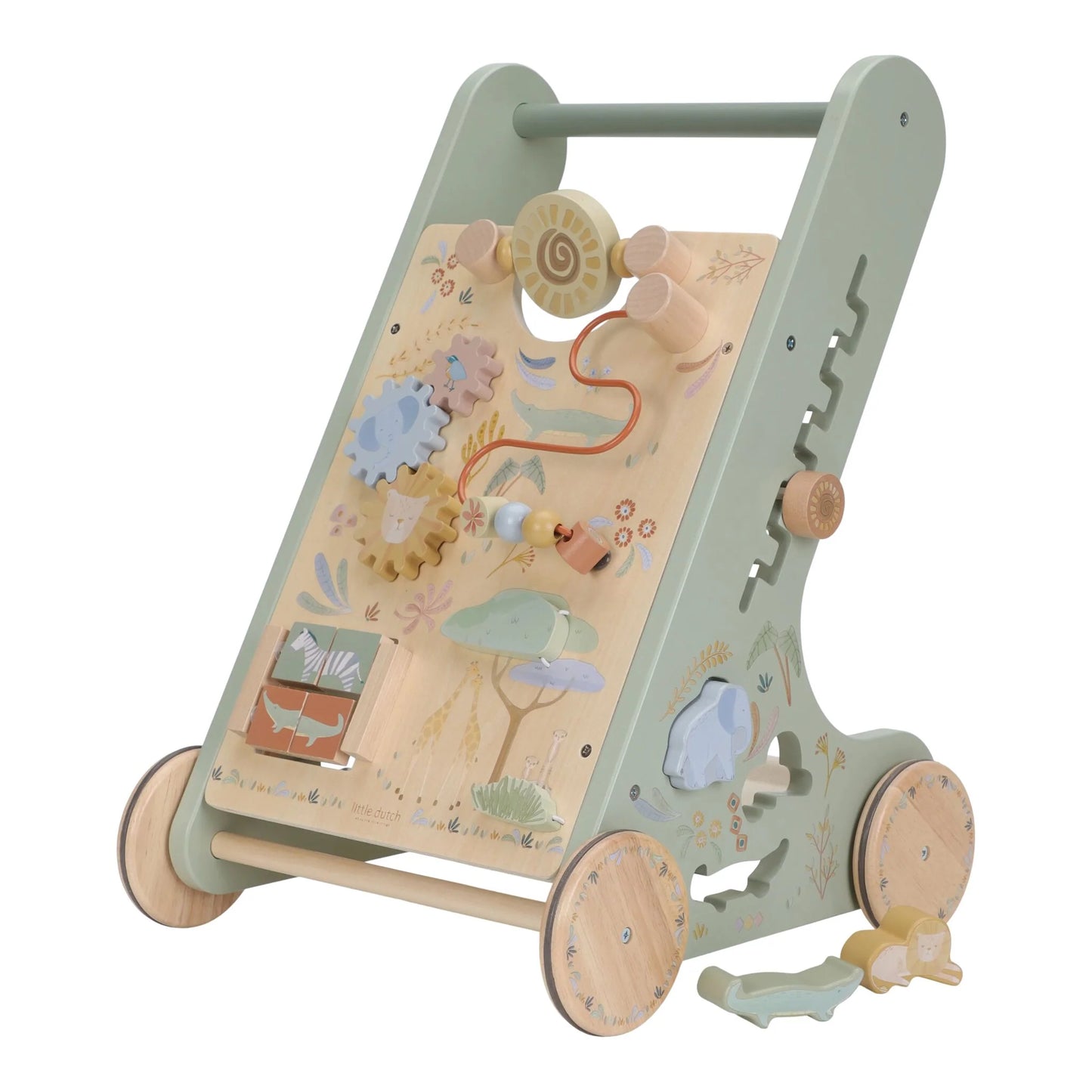 Little Dutch Safari Wooden Baby Activity Walker