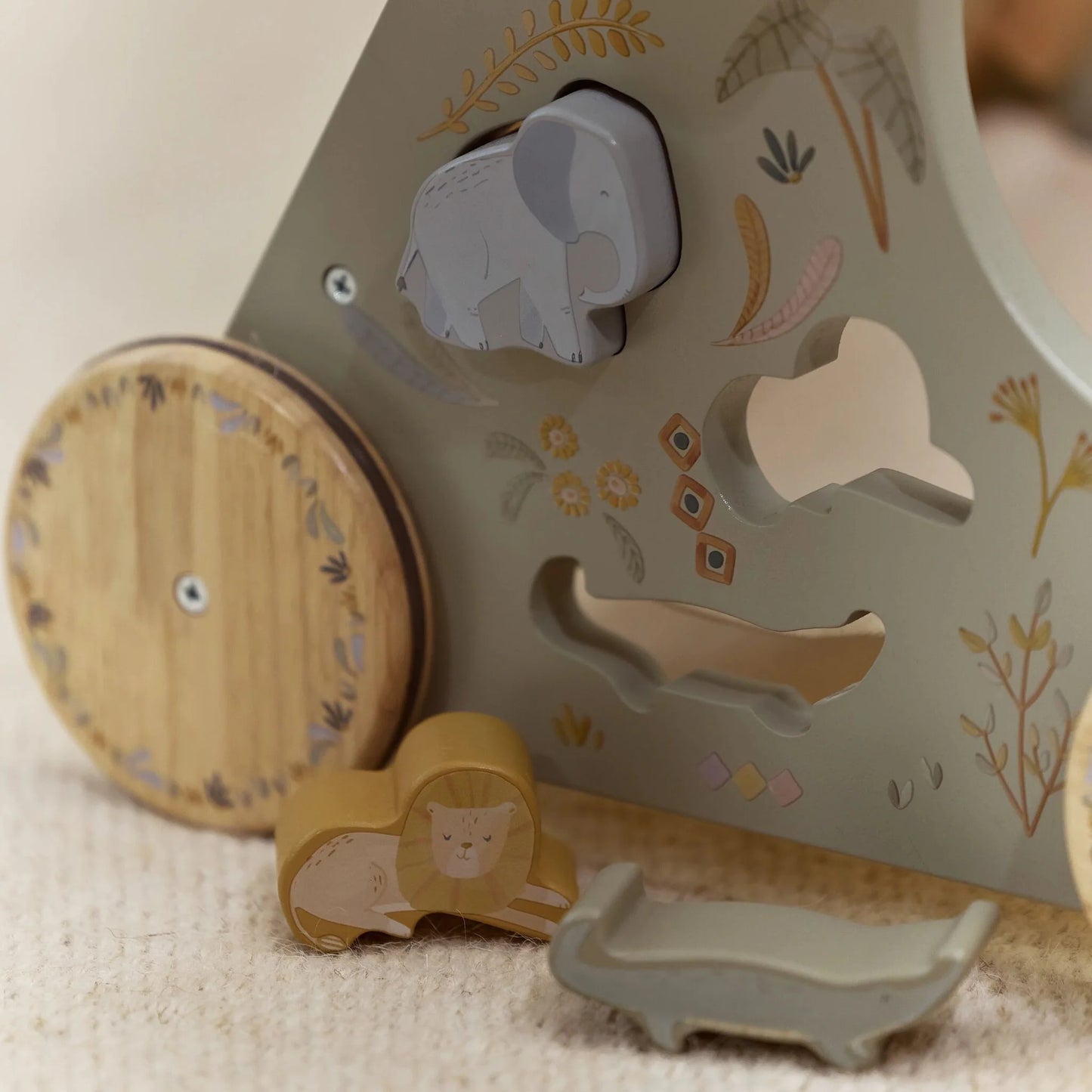 Little Dutch Safari Wooden Baby Activity Walker