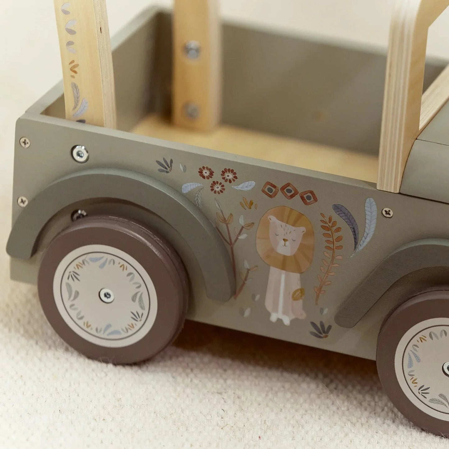 Little Dutch Safari Wooden Safari Car Walker