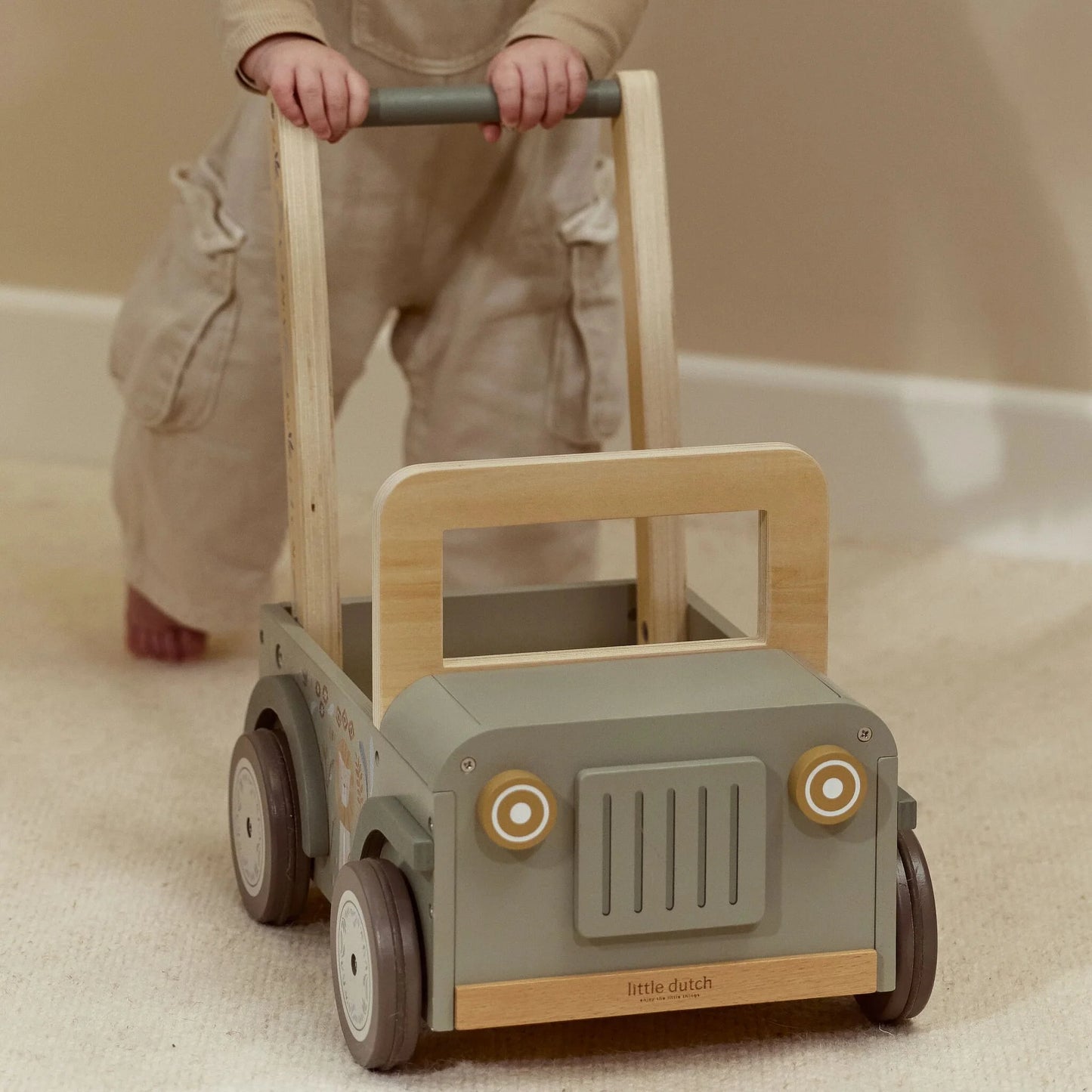 Little Dutch Safari Wooden Safari Car Walker