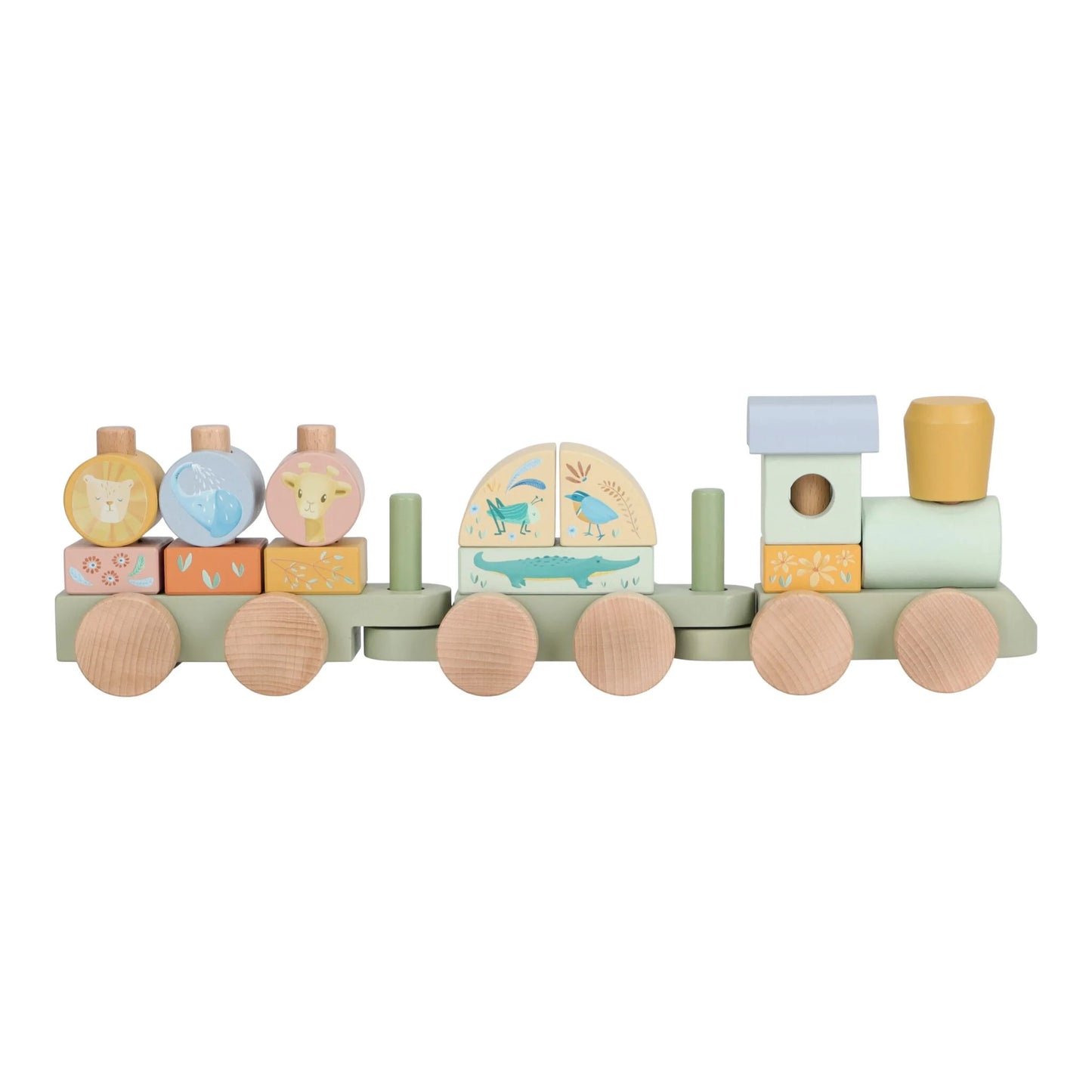 Little Dutch Safari Wooden Block Train