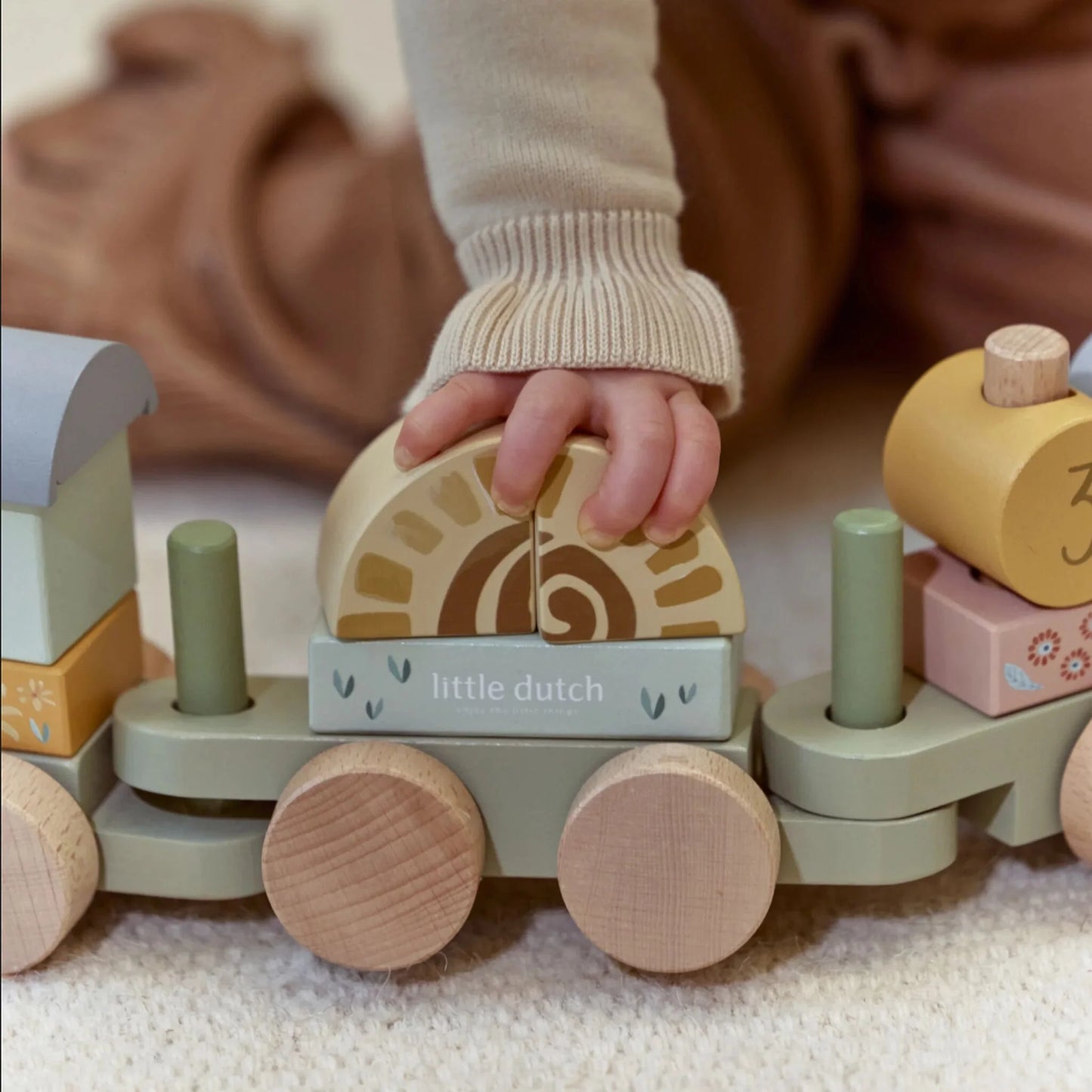 Little Dutch Safari Wooden Block Train