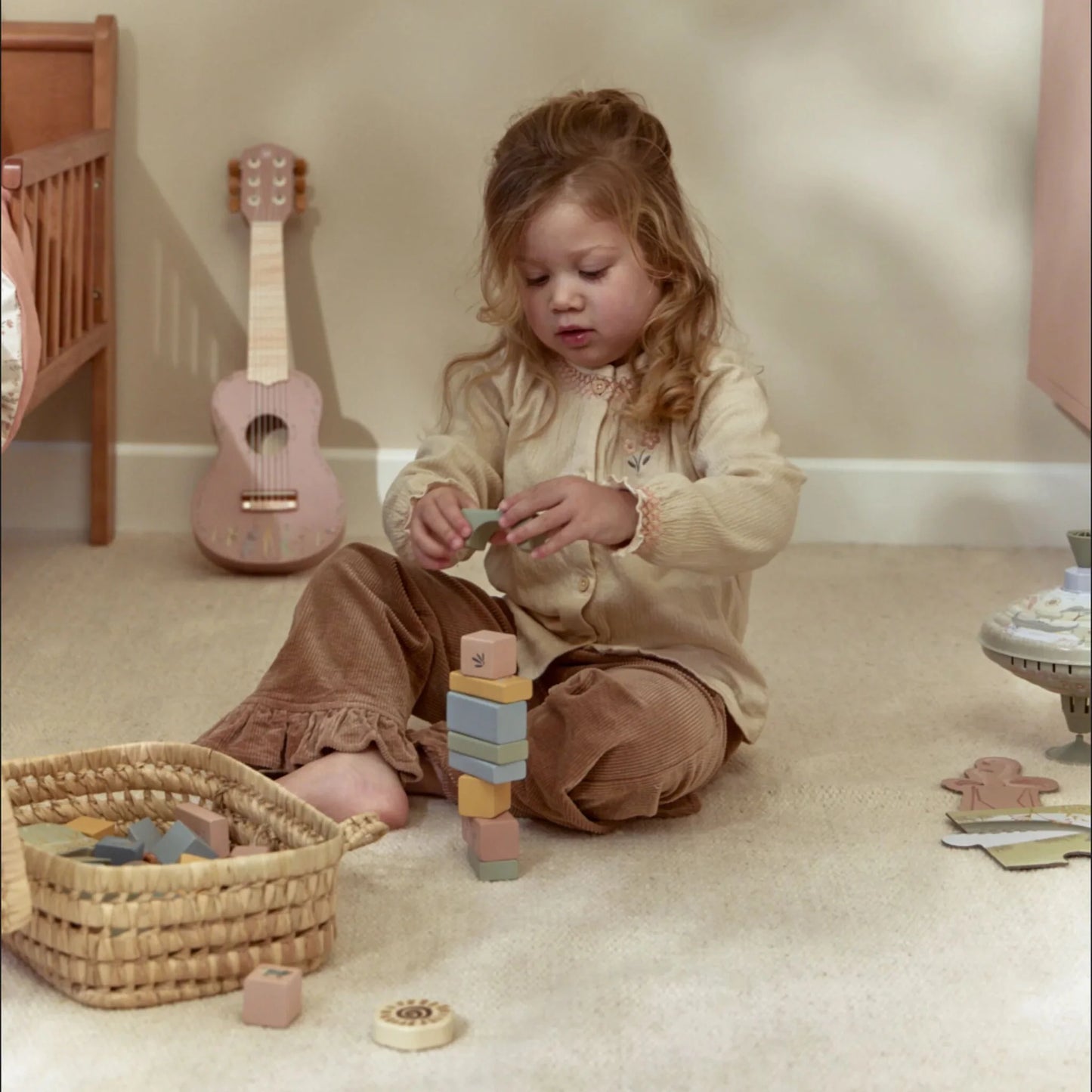 Little Dutch Safari Friends Wooden Building Blocks