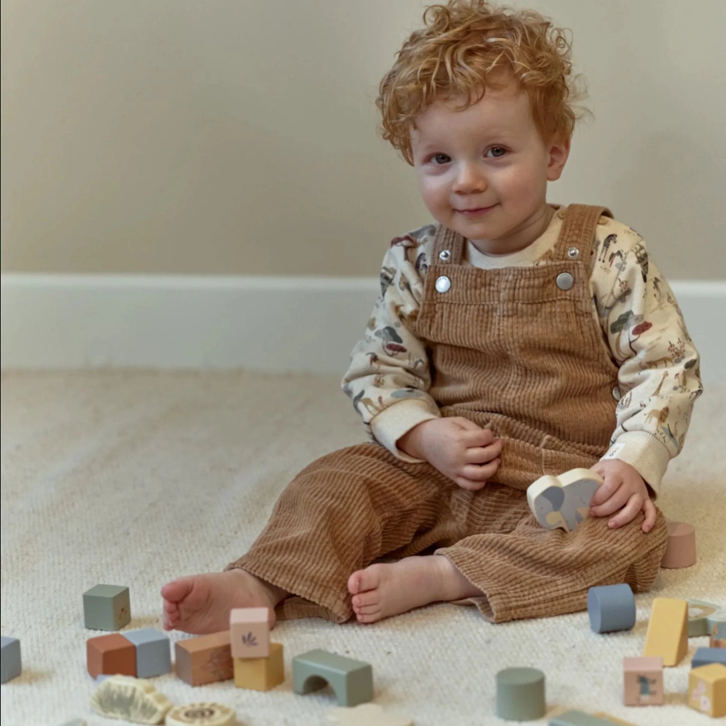 Little Dutch Safari Friends Wooden Building Blocks