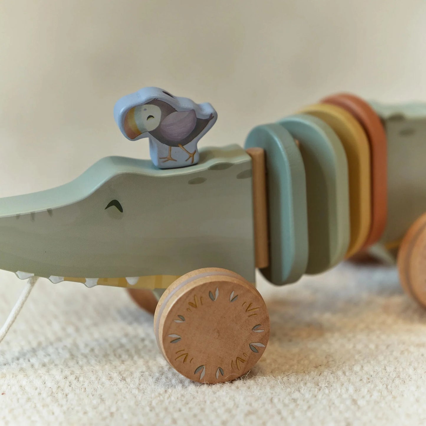 Little Dutch Wooden Pull Along Crocodile