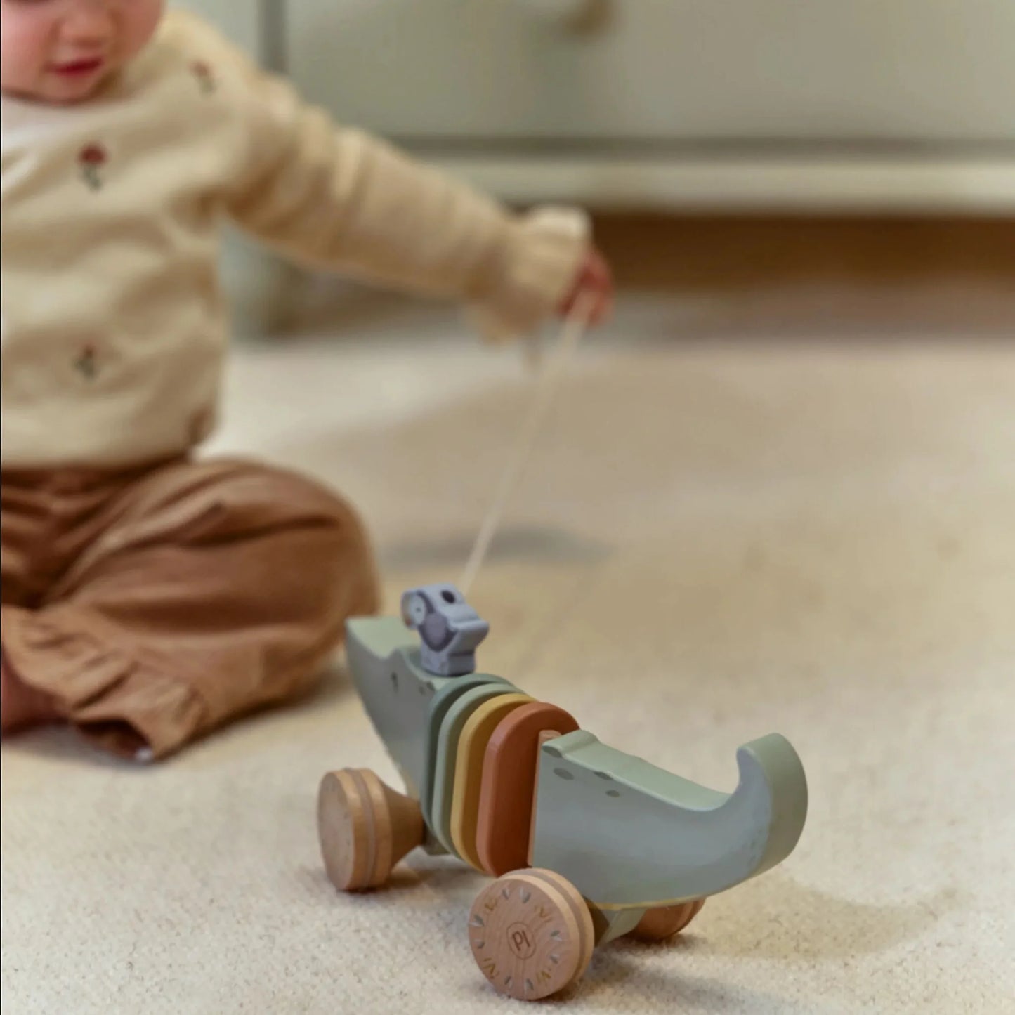 Little Dutch Wooden Pull Along Crocodile